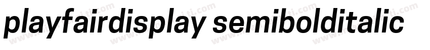 playfairdisplay semibolditalic字体转换